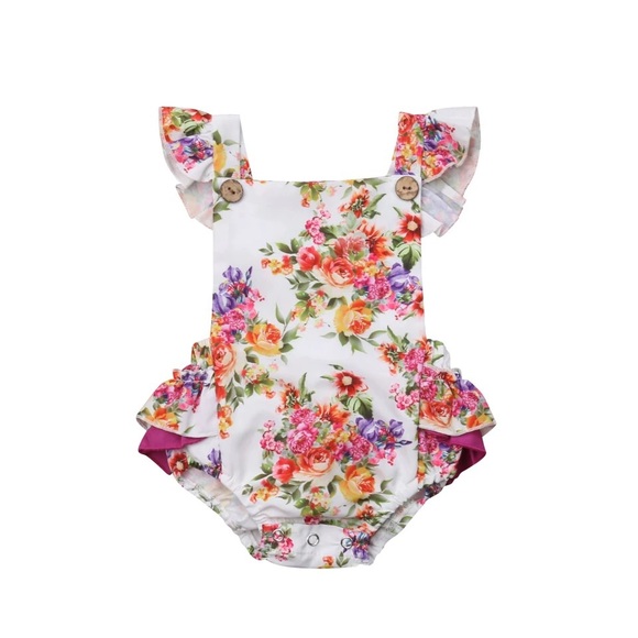 NEW! Floral Romper (12 Months) - Picture 3 of 3